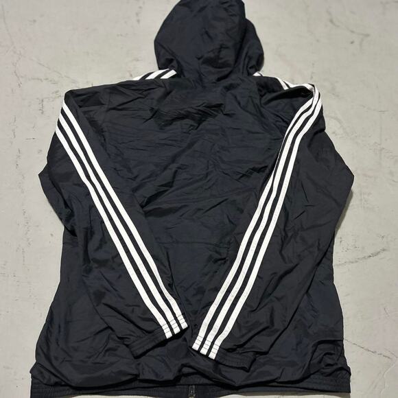 **Adidas Men's Essentials 3 Stripe Full Zip Hoodie Wind Jacket** - Picture 3 of 4